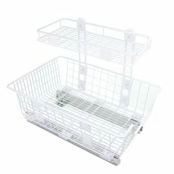 BargainJunkie Sunbeam 12 Inch Easy Glide Storage Drawer With Shelf, White Kitchen