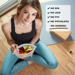 BargainJunkie Zip Top Silicone Containers Set Of 4 New