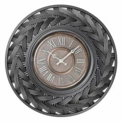 BargainJunkie Empire 23 Inch Decorative Wall Clock, Black Weave Home & Garden