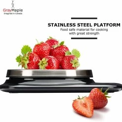 BargainJunkie Gray Maple Stainless Steel Digital Kitchen Scale