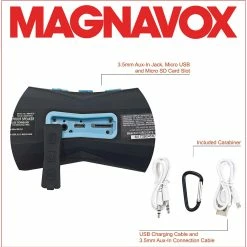BargainJunkie Magnavox Outdoor Waterproof Bluetooth Speaker New