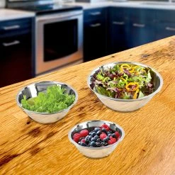 BargainJunkie Starfrit 3 Piece Stainless Steel Mixing Bowl Set