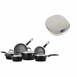 BargainJunkie New Bialetti 10 Piece Cookware Set With Bonus Digital Kitchen Scale