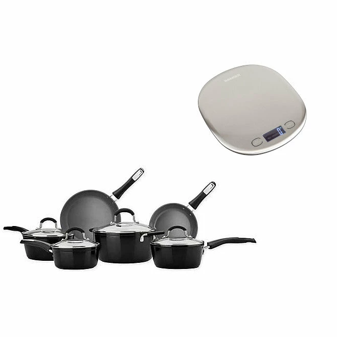 BargainJunkie New Bialetti 10 Piece Cookware Set With Bonus Digital Kitchen Scale