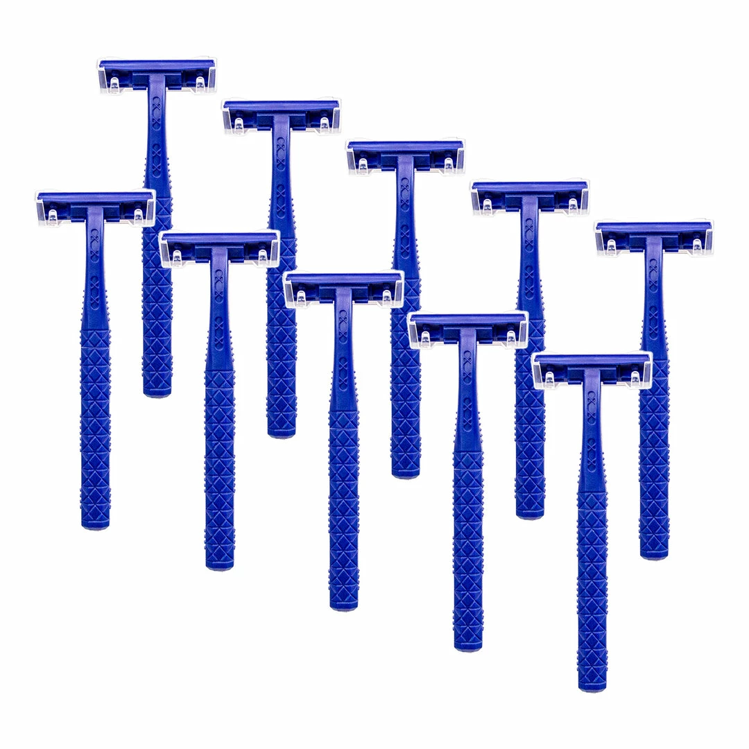 BargainJunkie Men's Select Twin Blade Disposable Razors, 10 Pack