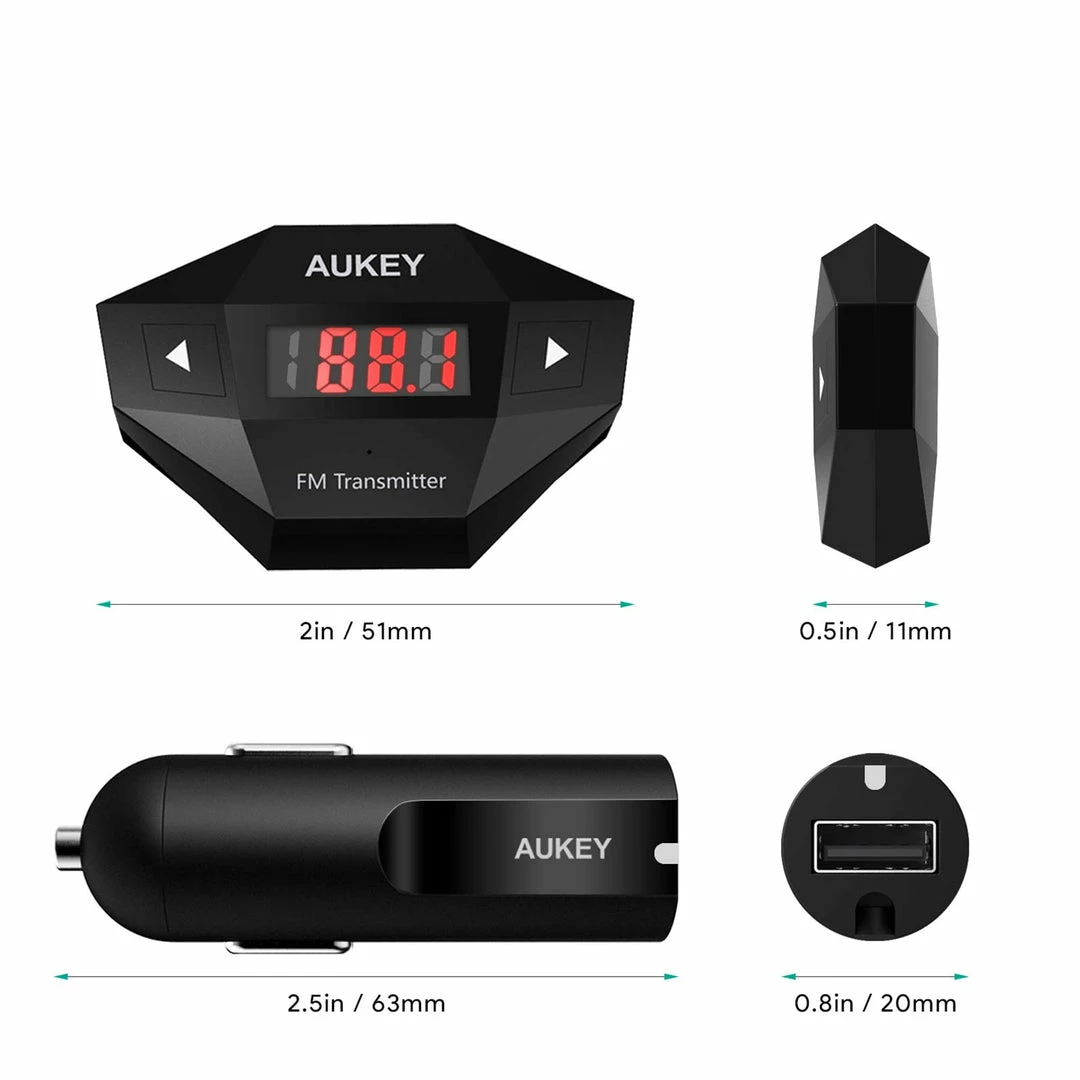 BargainJunkie Aukey BT-C4 FM Transmitter New