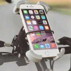 BargainJunkie Universal Smart Phone Bike Handlebar Mount For 3.5-5.5" Phones, Gray
