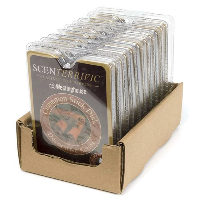 BargainJunkie 10-Pack Scenterrific Wax Free Fragrance Disk, Cinnamon Stick