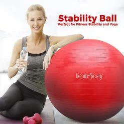 BargainJunkie New HemingWeigh Anti-Burst Fitness And Stability 45 Cm Ball, Red