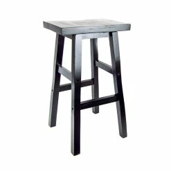 BargainJunkie 26 Inch Solid Wood Shinto Stool