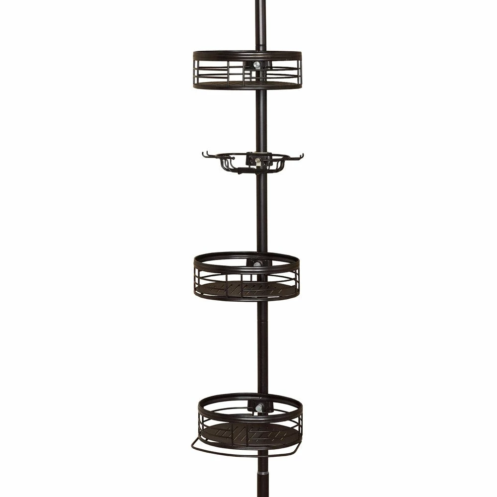 BargainJunkie Bronze Oil Tension Pole Shower Caddy, Refurbished