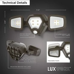 BargainJunkie New Luxworx Battery Powered Motion Activated Security Light