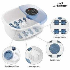 BargainJunkie MaxKare Foot Spa Massager With Full Roller, Heat And Bubbles New