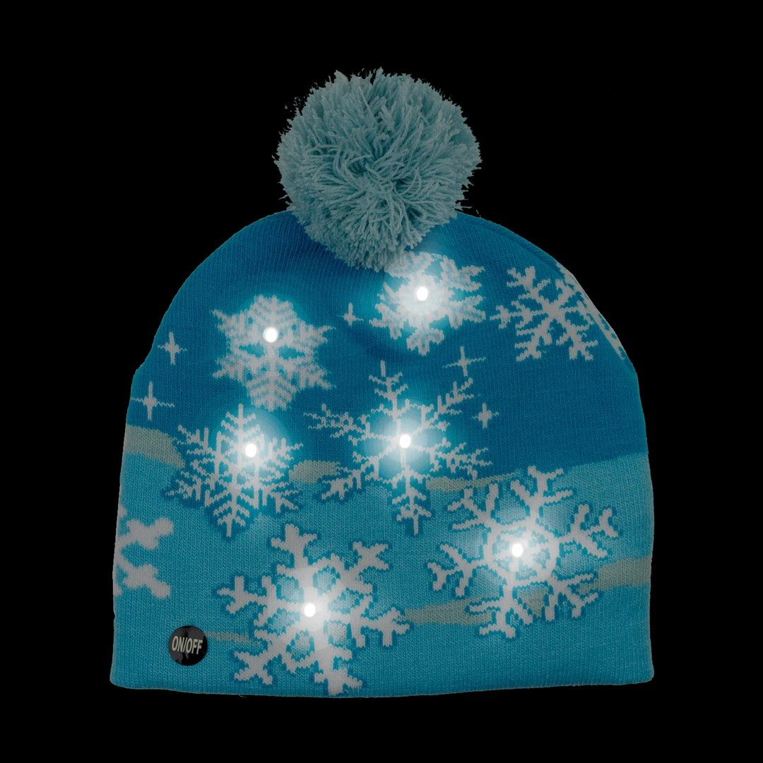 BargainJunkie New Festive Light Up LED Christmas Knit Hat