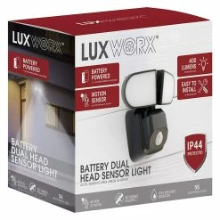 BargainJunkie New LUXWORX Battery Powered Dual Head Motion Sensor Light