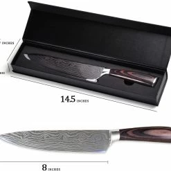 BargainJunkie DEIK 8 Inch Professional Chef Knife With AUS-10V Stainless Steel, 2 Pack