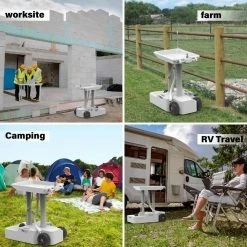 BargainJunkie Tidobit Wheeled Camping Mobile Foot-Pump Handwash Stand