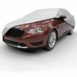 BargainJunkie New Rust-Oleum Waterproof Stops Rust 13' 2" - 14' 2" Car Cover, Certified Refurbished