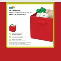 BargainJunkie Honey Can Do SFT-01764 Kids Storage Bins, Soft And Foldable Organizers, Red New