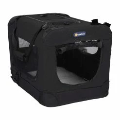 BargainJunkie Veehoo Black Folding Soft Dog Crate, XL