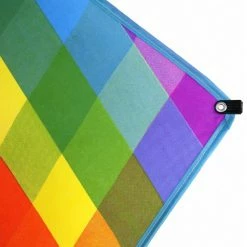 BargainJunkie New K-Roo Sports Super Rad Rainbow Plaid Diamond Kite