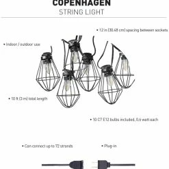 BargainJunkie Globe 10ft Copenhagen String Lights