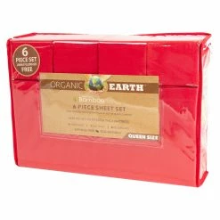 BargainJunkie Cool Comfort Super Soft MicroFiber Queen Size 6 Piece Sheet Set, Red New