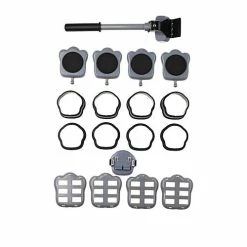 BargainJunkie Mega Movers 18 Piece Furniture Mover Set, Gray