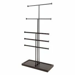 BargainJunkie 5 Tier Jewelry Organizer, Walnut New