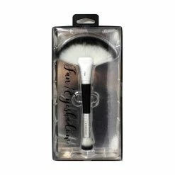 BargainJunkie TruBeauty Bella Makeup Fan And Eyeshadow Dual Black/Silver Brush