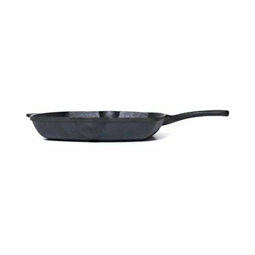 BargainJunkie New Ekoteq 10.5" Pre-Seasoned Cast Iron Square Grill Pan