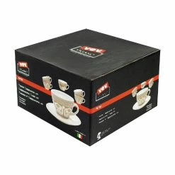 BargainJunkie Vev Vigano Set Of 4 Cappuccino Cups With Saucers Kitchen