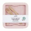 BargainJunkie Ankit Deluxe Bento Lunch Box With Cutlery, Pink