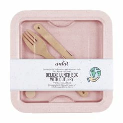 BargainJunkie Ankit Deluxe Bento Lunch Box With Cutlery, Pink