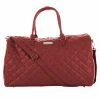 BargainJunkie Samantha Brown 21 Inch Quilted Satchel, Burgundy