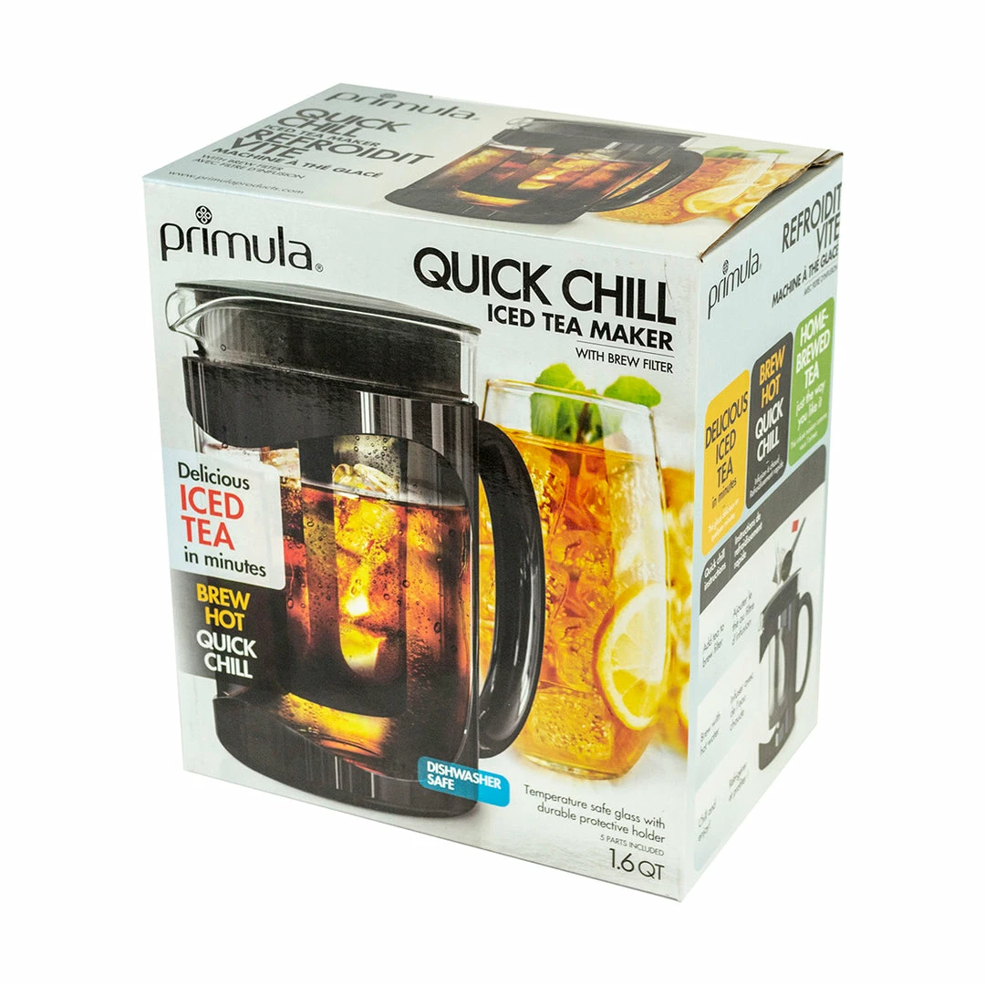 BargainJunkie Kitchen Primula 51oz Quick Chill Iced Tea Maker, Black