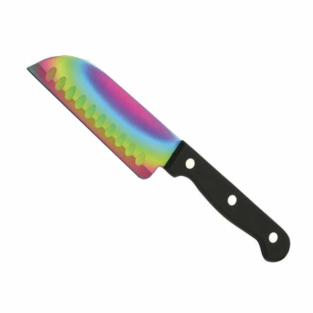 BargainJunkie Rainbow Knife Pro Santoku Knife New
