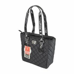 BargainJunkie Elle Gourmet Quilted Insulated Lunch Tote, Black