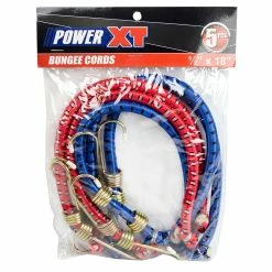 BargainJunkie Tools & Auto PowerXT 18” Bungee Cord Kit, 5-Pack