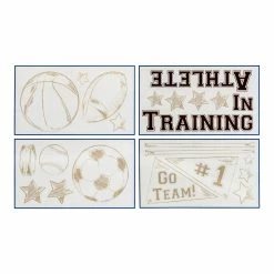 BargainJunkie Kids RoomMates Peel And Stick Athlete In Training Wall Decal Set