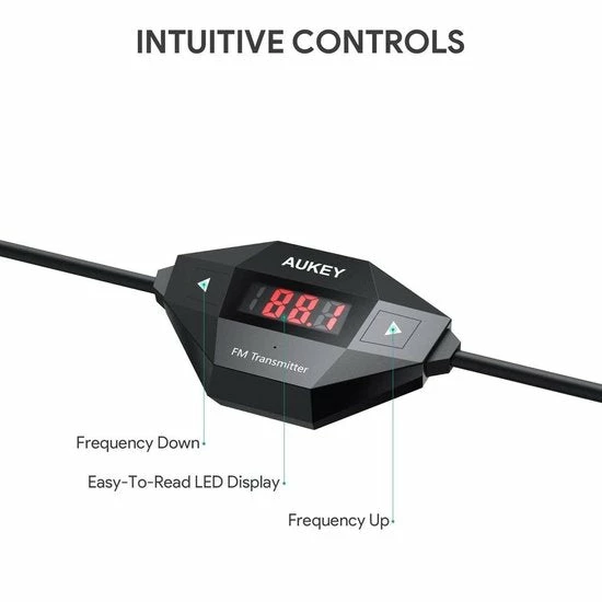 BargainJunkie Aukey BT-C4 FM Transmitter New