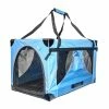 BargainJunkie Large Folding Pet House And Pet Carrier, Blue Bargain Basement
