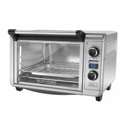 BargainJunkie Black+Decker 6 Slice Convection Stainless Toaster Oven, Refurbished New