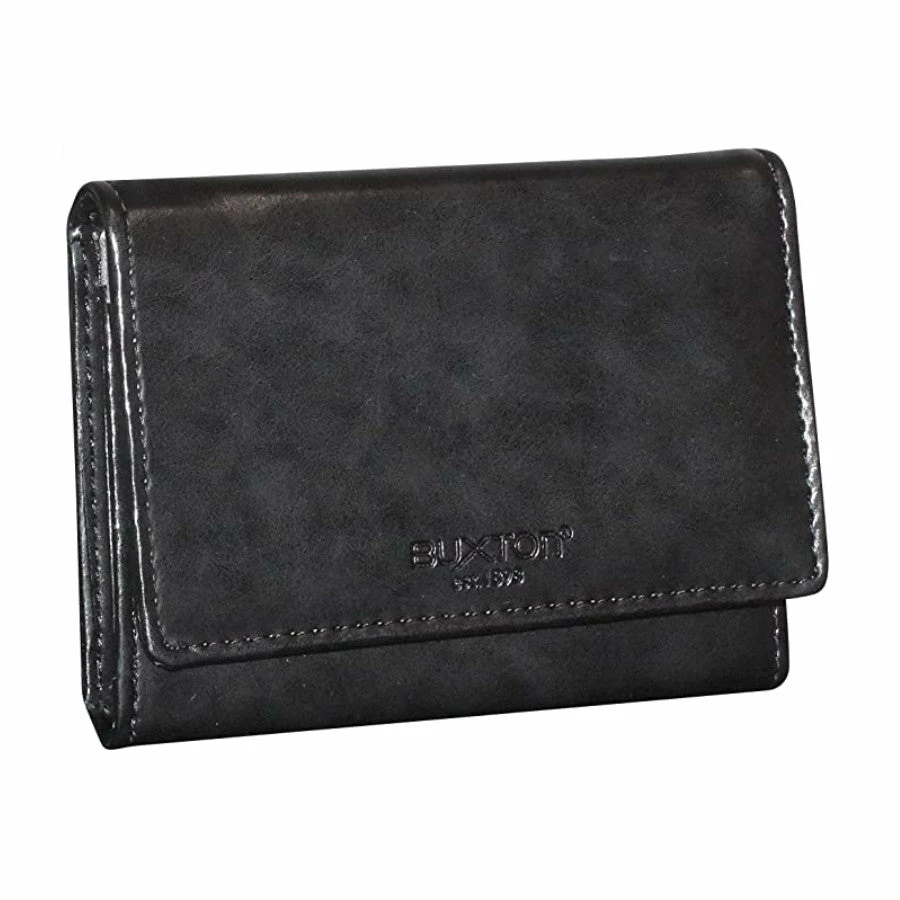 BargainJunkie Buxton RFID Business Card Holder With Removable Card Sleeve, Black New