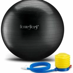 BargainJunkie HemingWeigh Anti-Burst Fitness And Stability 75 Cm Ball, Black New