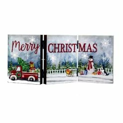 BargainJunkie New 8" Merry Christmas Table Decor With LED Lights