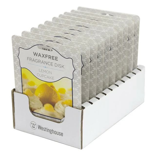 BargainJunkie New 10-Pack Westinghouse Wax Free Fragrance Disk, Lemon Cupcake