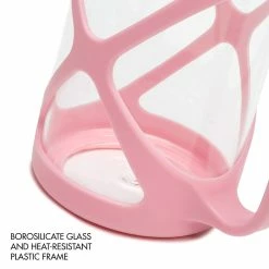 BargainJunkie Primula Tempo 6 Cup Glass French Coffee Press, Cotton Candy Pink