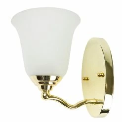 BargainJunkie Catalina Illuminada 1-Light Brass Plated Vanity Sconce Home & Garden