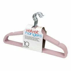BargainJunkie 10 Pack Intellibrands Velvet Hangers, Pink Home & Garden
